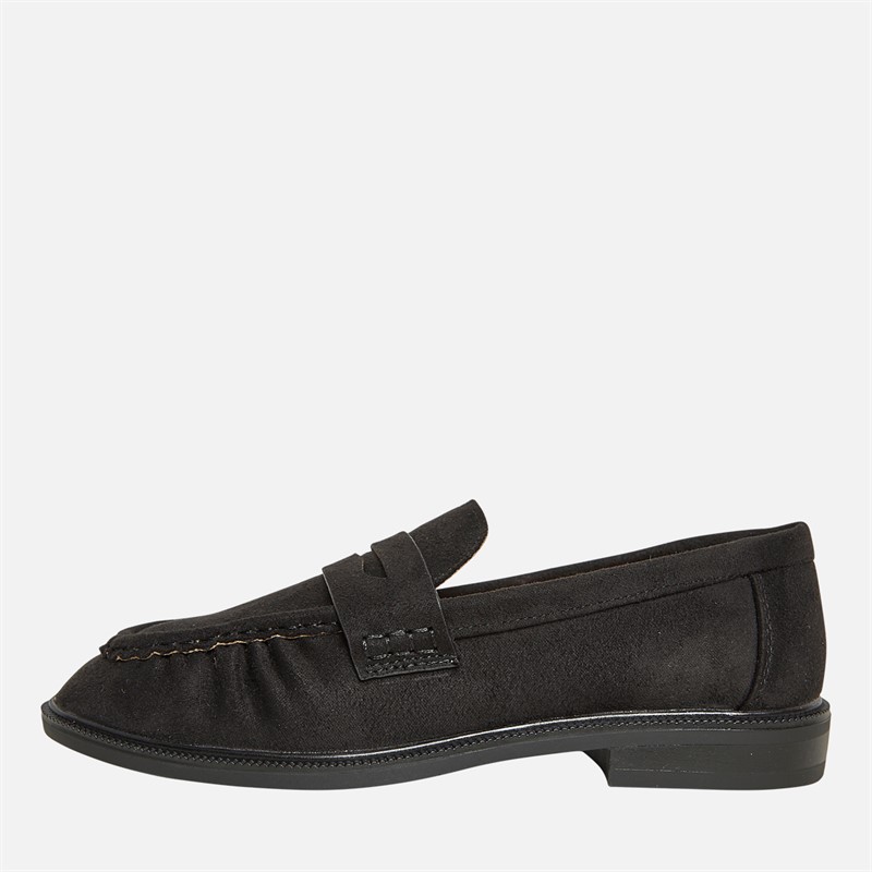 Truffle Collection Womens Cadillac Loafers Black Micro