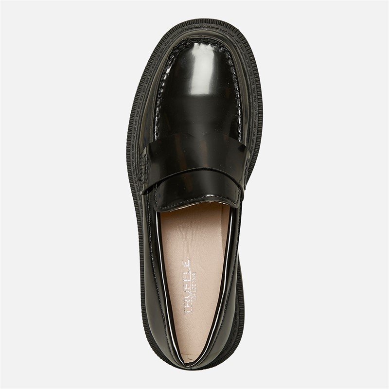 Truffle Collection Womens Cabernet Chunky Loafers Black