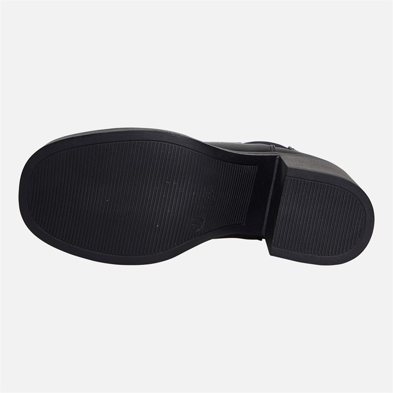 Truffle Collection Womens Munchie Square Front Chelsea Boots Black PU