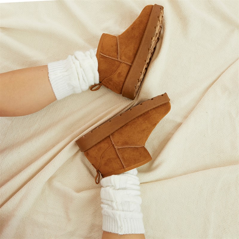 Truffle Collection Womens Cola Huggy Boots Chestnut
