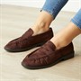 Truffle Collection Womens Cadillac Loafers Chocolate Micro