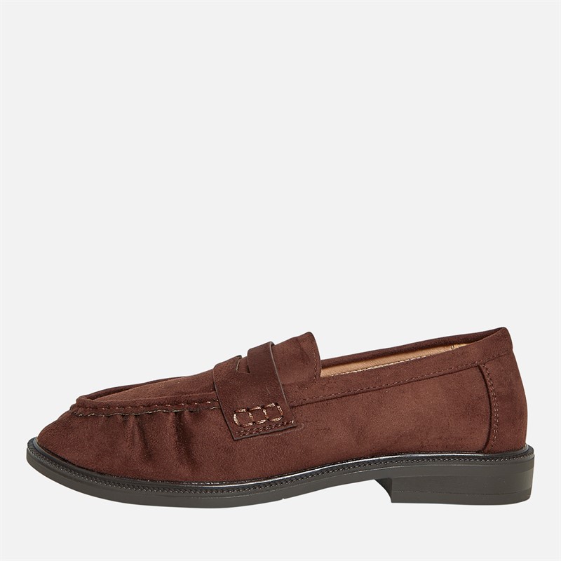 Truffle Collection Womens Cadillac Loafers Chocolate Micro