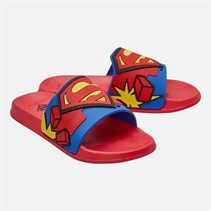 Superman z logo klapki dla chłopca kolor Czerwony/Multi