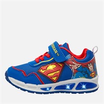 Superman Infant Boys Light Up Trainers Royal