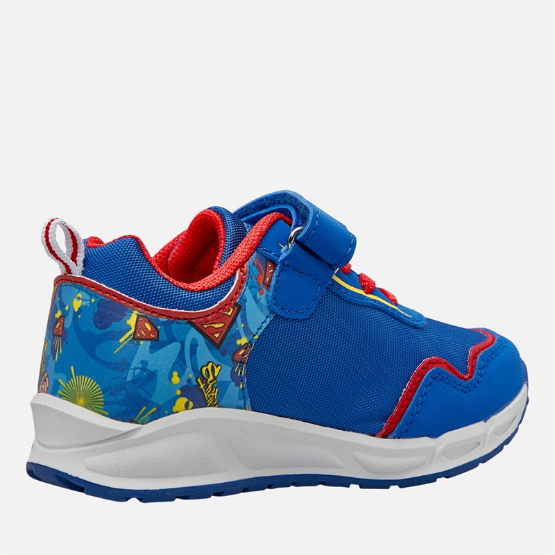 Superman Infant Boys Light Up Trainers Royal