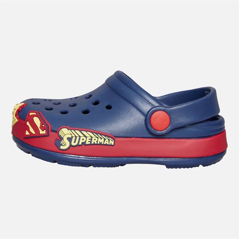 Superman Junge Clogs Navy/Rot/Multi