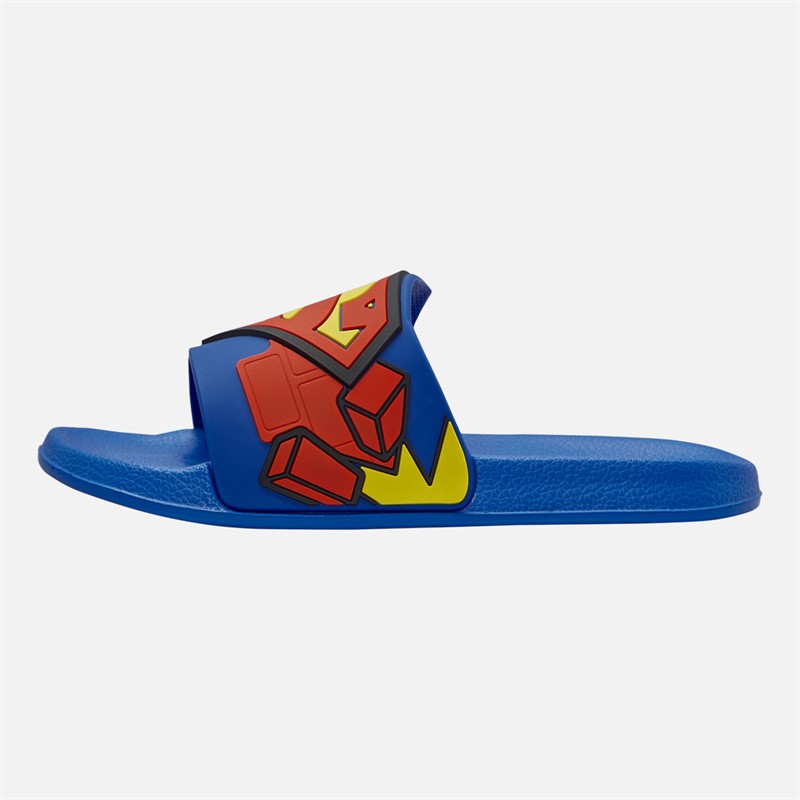 Superman Klapki z z logo dla chłopca kolor Niebieski/Multi
