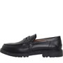 H By HUDSON Mens Radcliffe Leather Loafers Black