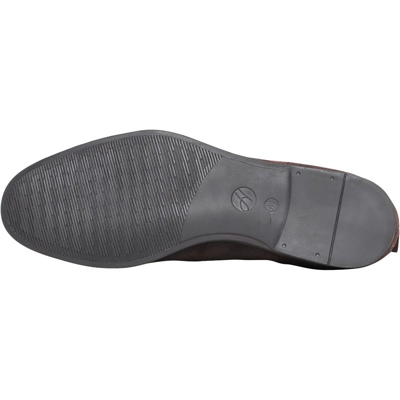 H By HUDSON Mens Atherstone Suede Chelsea Boots Brown