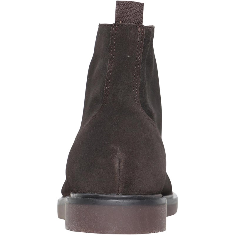 H BY HUDSON Męskie H By HUDSON Calverston Toe Suede Buty Ciemny Brązowy