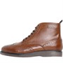 H By HUDSON Mens Calverston Toe Cap Leather Boots Tan