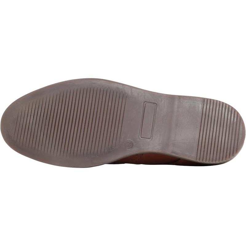 H By HUDSON Mens Calverston Toe Cap Leather Boots Tan