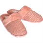 L'amore Couture Womens Knit Mule Slippers Pink