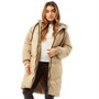 L'amore Couture Womens Joy Longline Puffer Jacket Mink