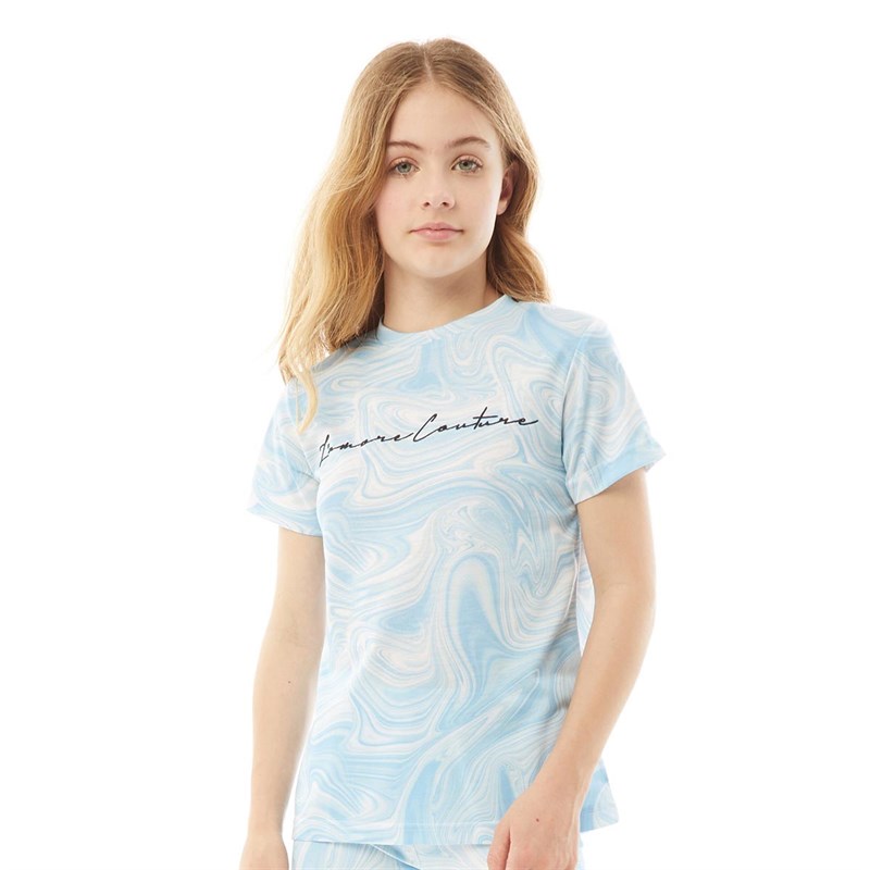 L'amore Couture Mädchen Marble T-Shirts Mehrfarbig