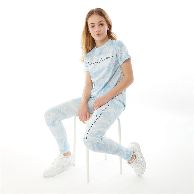 L'amore Couture Mädchen Marble T-Shirts Mehrfarbig