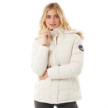 L'amore Couture Womens Aspen Puffer Jacket Stone