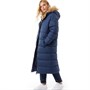 L'amore Couture Dames Station Maxi Length Donsjassen Marineblauw