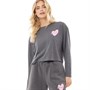 L'amore Couture T-Shirts Heart Femme Anthracite Chiné