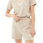 L'amore Couture Womens Tennis Sweat Shorts Taupe