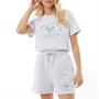 L'amore Couture Womens Tennis Sweat Shorts Ice Marl