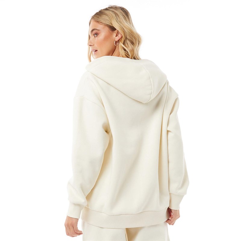 L'amore Couture Damskie Club Oversized Bluzy z kapturami Ecru