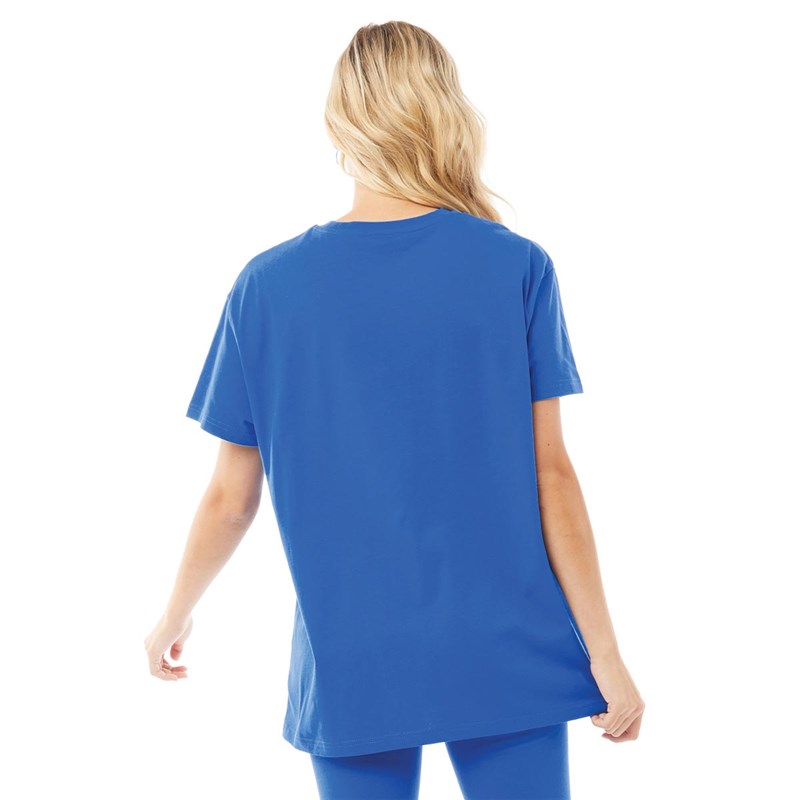 L'amore Couture Dames League Oversized T-shirts Koningsblauw