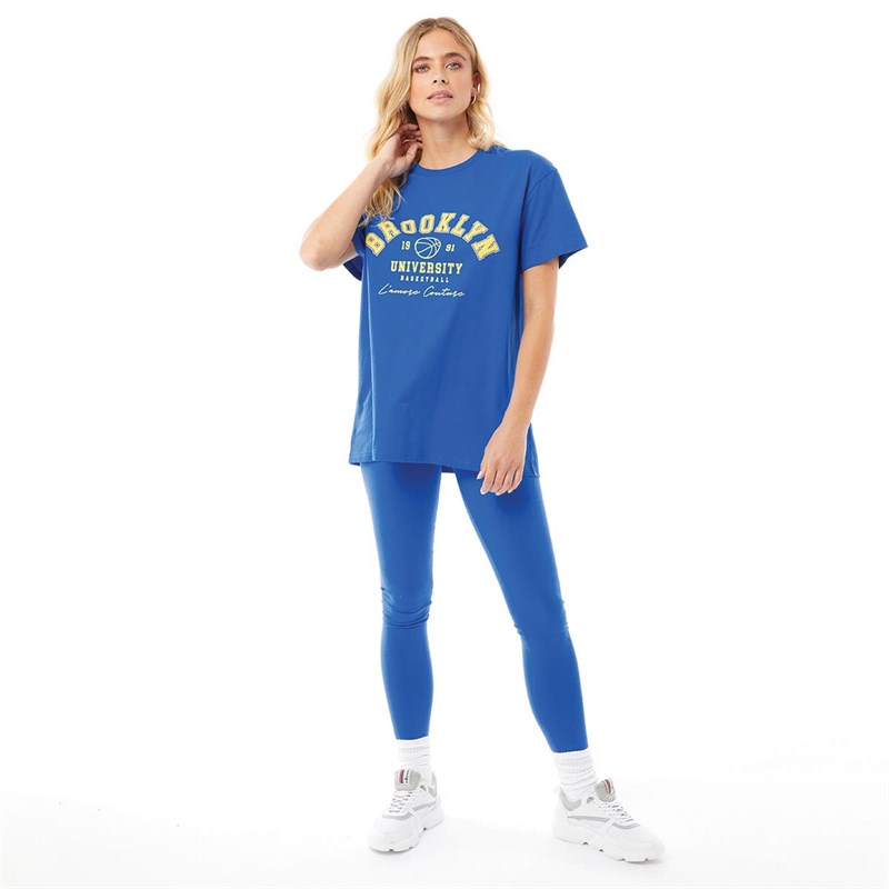 L'amore Couture Dames League Oversized T-shirts Koningsblauw