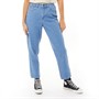 L'amore Couture Womens Lucy Straight Jeans Light Blue Wash