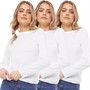 L'amore Couture Womens L'amore Molly Three Pack Long Sleeve T-Shirts White