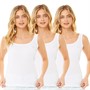 L'amore Couture Womens L'amore Mila Three Pack Vests White