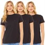 L'amore Couture Womens L'amore Nicole Three Pack T-Shirts Black