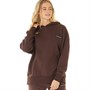 L'amore Couture Womens Monton Hoodie Brown