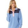 L'amore Couture Womens Freyja 1/2 Zip Fleece Navy/Blue/Coral