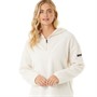 L'amore Couture Womens Ulla 1/4 Zip Fleece Ecru