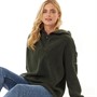 L'amore Couture Womens Ulla 1/4 Zip Fleece Khaki