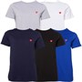 L'amore Couture Womens L'amore Ava Five Pack T-Shirts Black/White/Grey/Navy/Cobalt
