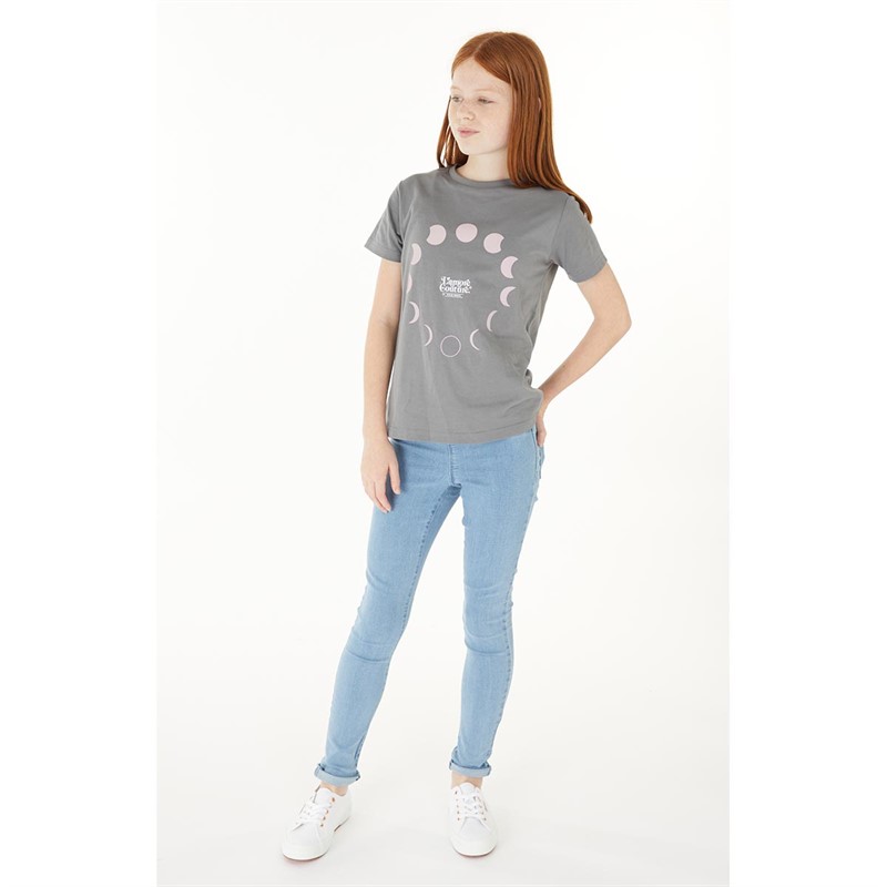 L'amore Couture Girls Eclipse T-Shirt Charcoal