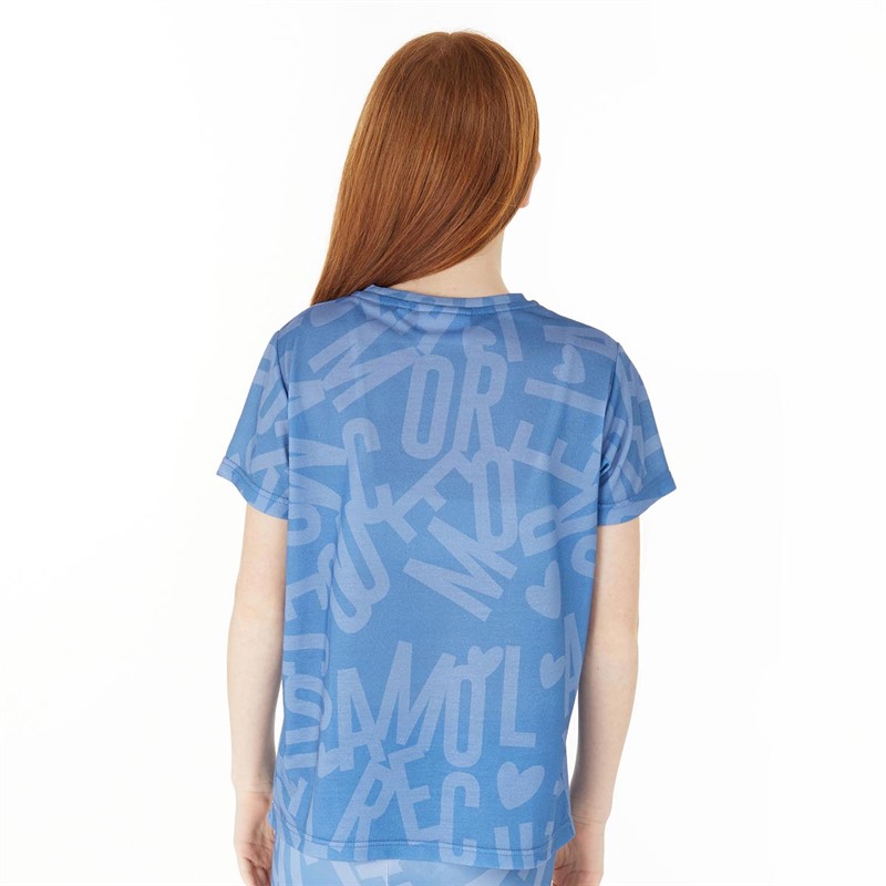 L'amore Couture Girls Letters T-Shirt Blue