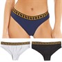 L'amore Couture Womens Luxe Three Pack Briefs Black/Grey/Navy