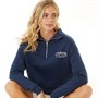 L'amore Couture Womens Shay 1/4 Zip Sweat Top Navy