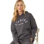 L'amore Couture Womens Stacy Oversized Hoodie Charcoal
