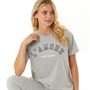 L'amore Couture Womens Estelle Oversized T-Shirt Light Grey Marl