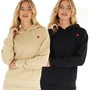 L'amore Couture Womens Shine Two Pack Hoodies Jet Black/Ecru