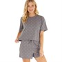 L'amore Couture Womens Belle Shortie Set Charcoal
