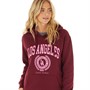 L'amore Couture Womens State Hoodie Burgundy