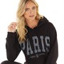 L'amore Couture Womens Paris Hoodie Black