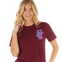 L'amore Couture Womens Champ T-Shirt Burgundy