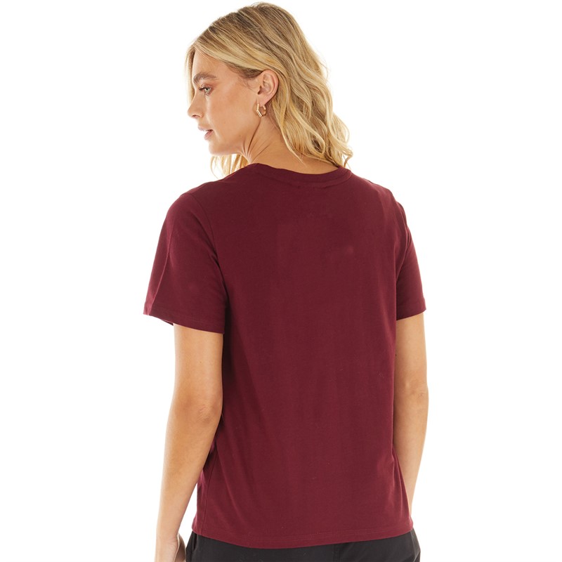 L'amore Couture Womens Champ T-Shirt Burgundy