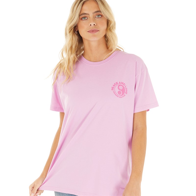 L'amore Couture Womens Smile T-Shirt Pale Pink
